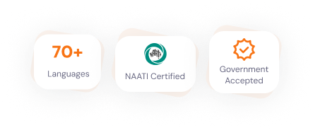 10,000+ Happy Customers, 70+ Languages, NAATI Certified, Government Accepted